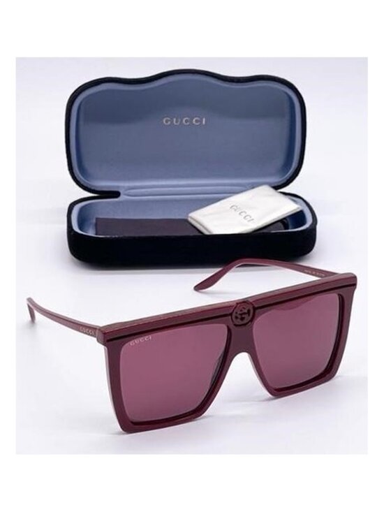 New - Gucci Burgundy New Gg0733s 003 Shield Sunglasses main image 10